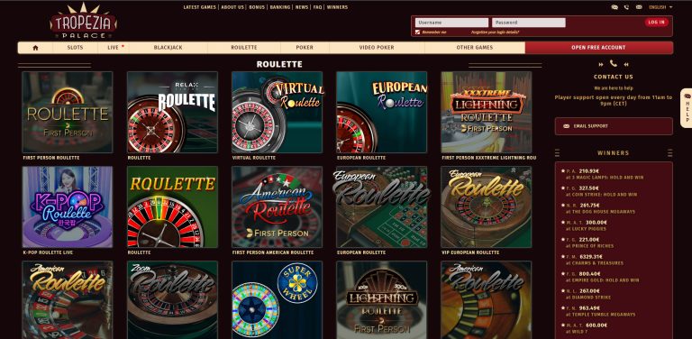 Jouer à la roulette sur Tropezia Palace